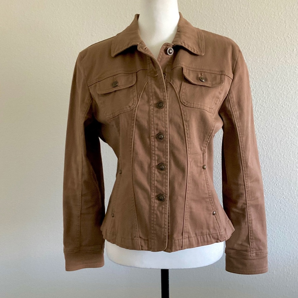 Live a Little Jacket Brown  Size Petite Large